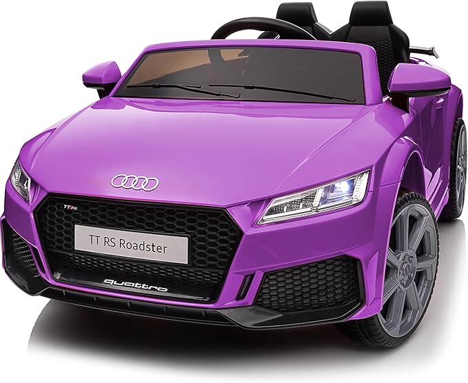 Electric Car for Kids, Licensed Audi 6V Kids Ride on Car Toy for Toddlers with Remote - Purple