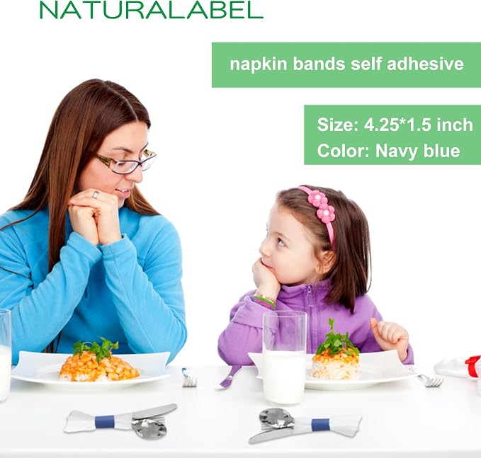 Self-Adhesive Napkin Bands, elegant table setting, - Image 4