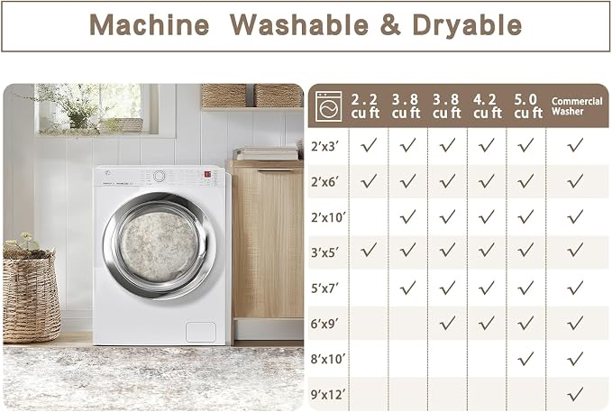 Srugn Washable Rugs 6x9 Area Rugs - Image 7