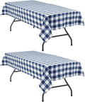 Checkered Tablecloth 2 Pack 52 x 70 inch, Stain and Wrinkle Resistant, Suitable by Hiasan