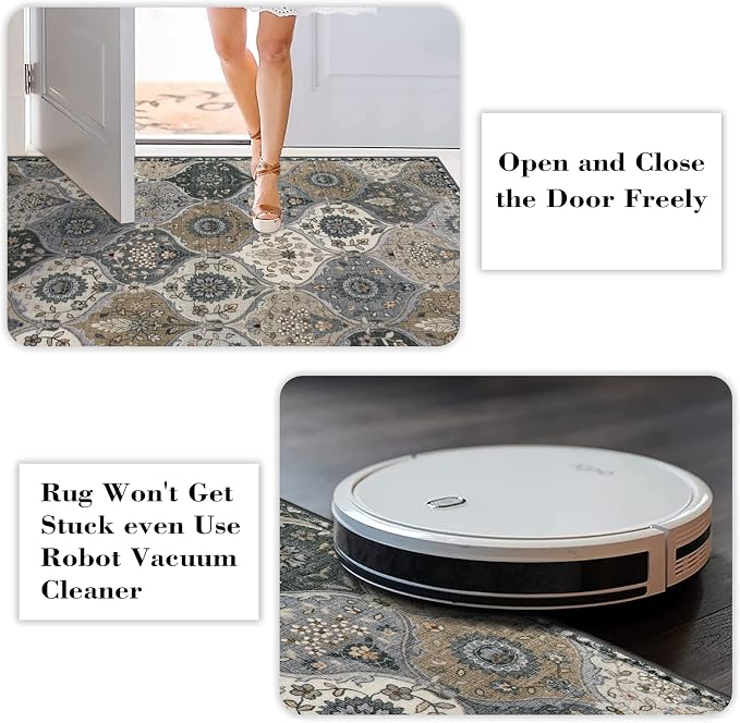 Lahome Moroccan Machine Washable Area Rugs, 4x6 Rug - Image 4