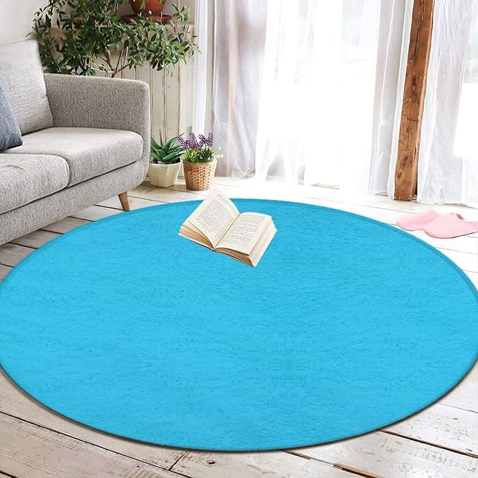 Home Decor Non Slip Kitchen Office Circle Rug, Machine Washable Modern Round - Image 5