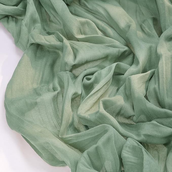 Cheesecloth Table Runner Summer Boho Wedding Birthday Party Home Decor | Sage - Image 3