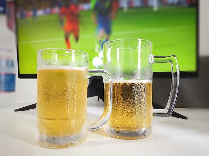 2 Pack Heavy Beer Mugs, Large Beer Glasses - Image 6