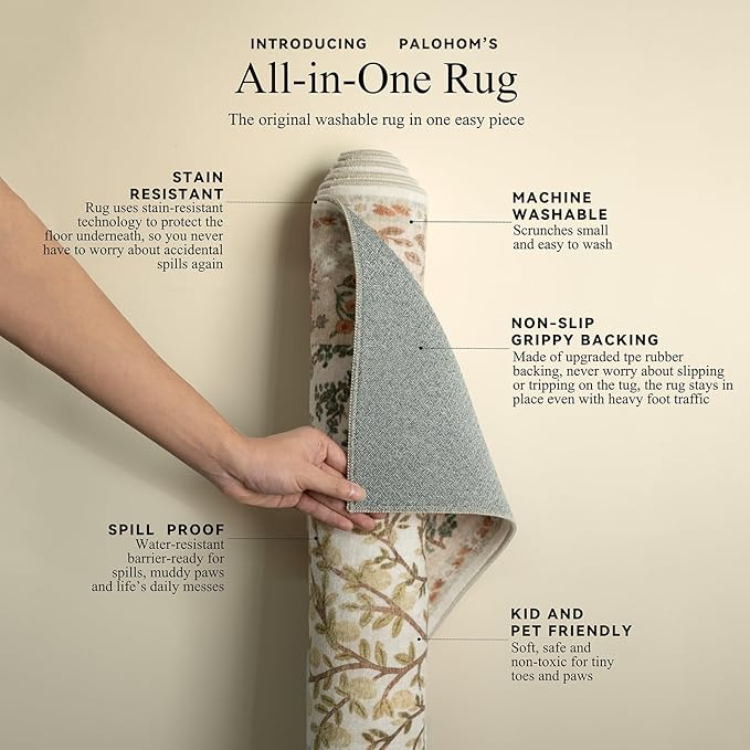 Runner Rug Washable Kitchen Runner: 2'x 6' Hallway Runner Rugs Stain Resistant - Image 4