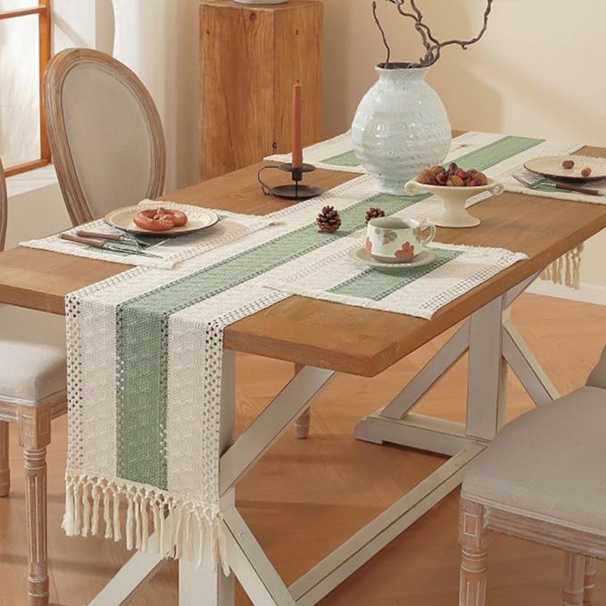 Sage Green Table Runner 72 Inches Long - Image 5