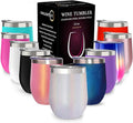 CHILLOUT LIFE 12 oz Stainless Steel Wine Tumbler by CHILLOUTLIFE
