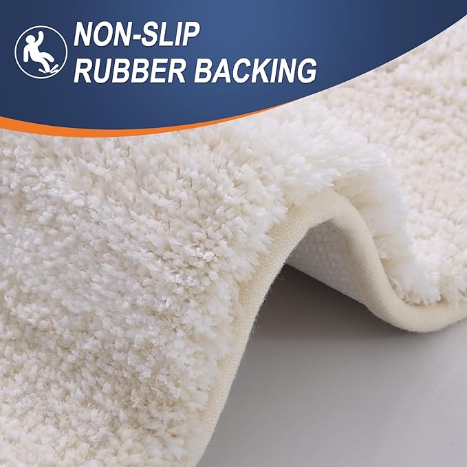 OLANLY Bathroom Rugs Mat 34x21, Extra Soft Absorbent Microfiber Bath Rugs - Image 5