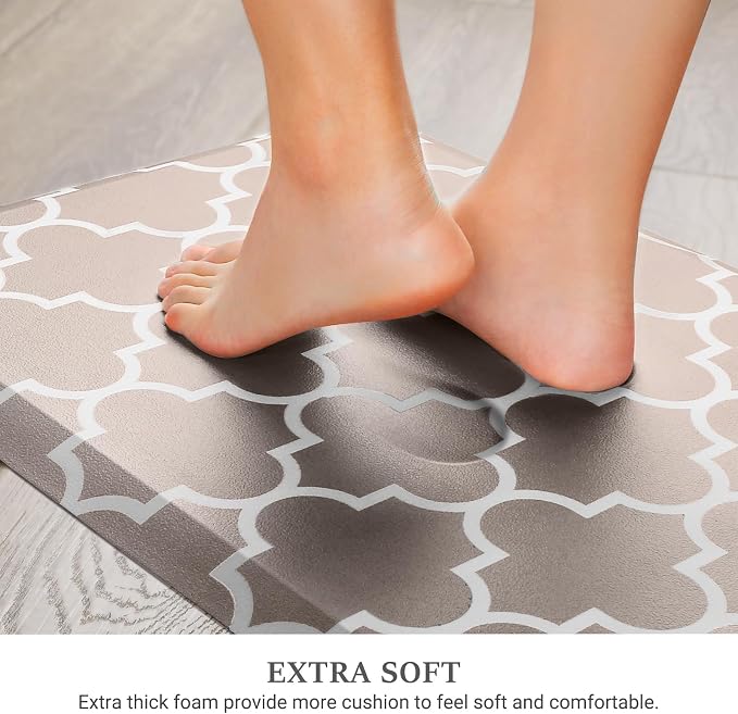 WISELIFE Kitchen Runner Rugs Anti-Fatigue mats, 17.3"x 28", Non Slip Waterproof - Image 3
