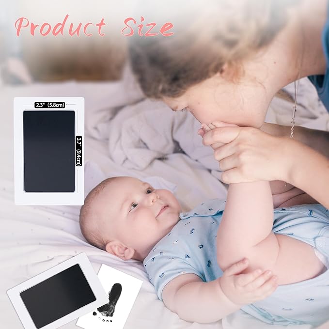 1-Pack Clean Touch Ink Pad for Baby Handprints and Footprints, Baby Footprint Kits,Inkless Hand and Footprint Kit,No Mess Ink Pad for Baby Hand and Footprints,Baby Shower Gifts for New Moms