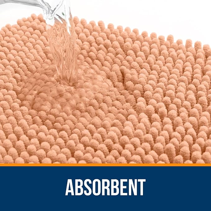 OLANLY Large Bathroom Rugs 59x35, Extra Soft Absorbent Chenille Bath Rugs - Image 4