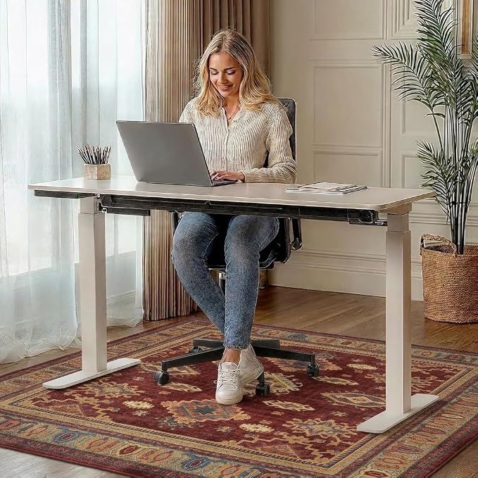48"x72" Office Chair Mat for Hardwood Tile Floor, Under Desk Carpet Protector - Image 2