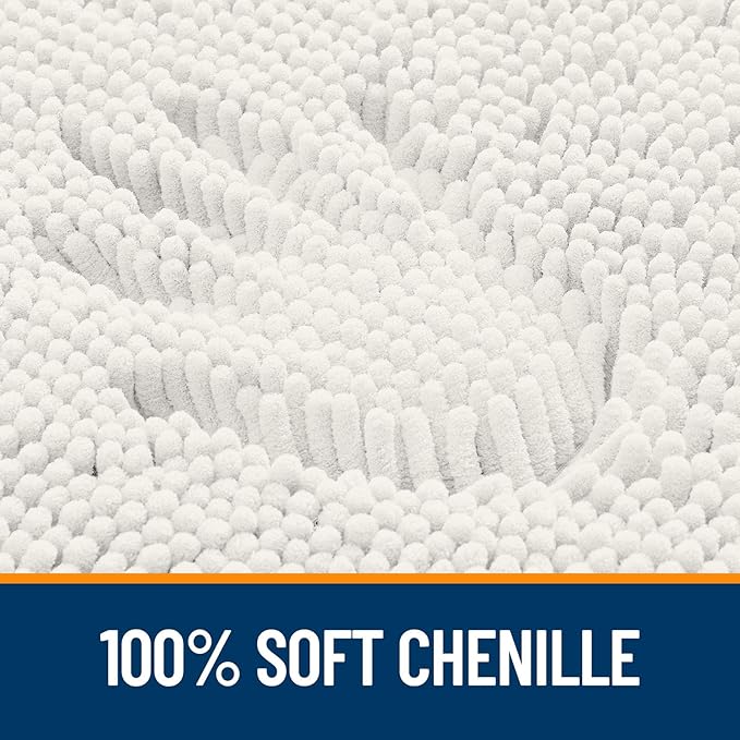 OLANLY Large Bathroom Rugs 70x46, Extra Soft Absorbent Chenille Bath Rugs - Image 3