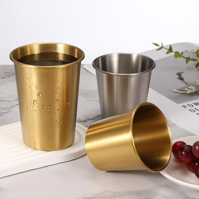uxcell 2 Pcs Stainless Steel Cups, 9oz/260ml Metal Cups Double Wall Tumbler - Image 3