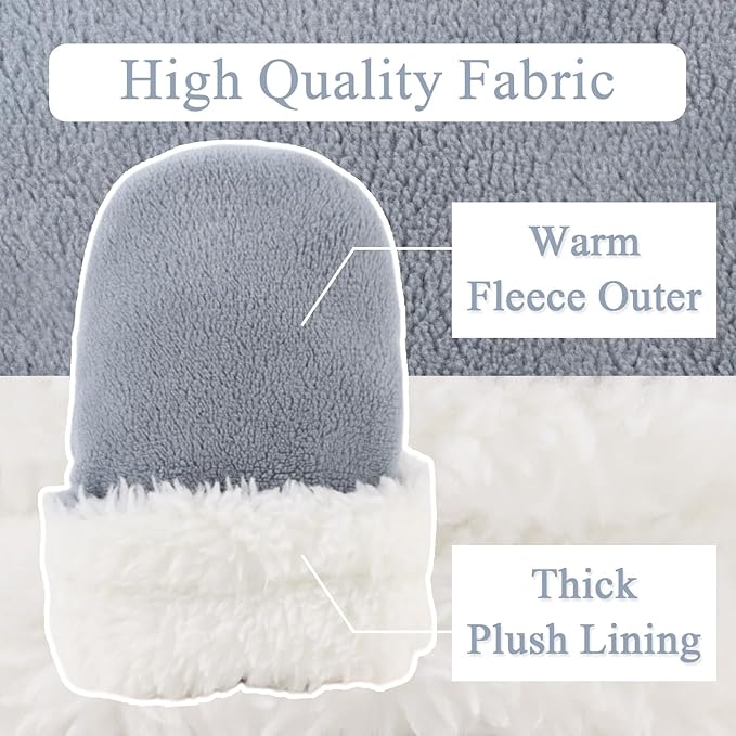 Zsedrut No Scratch Baby Mittens Toddler Infant Fleece Lined Gloves Winter Warm Mitten for Baby Boys Girls