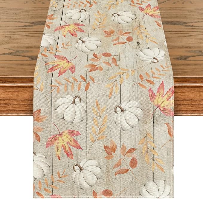 Artoid Mode 210 GSM Fall Table Runner 13x72 Inch Home Party Decor | Pumpkins by ArtoidMode