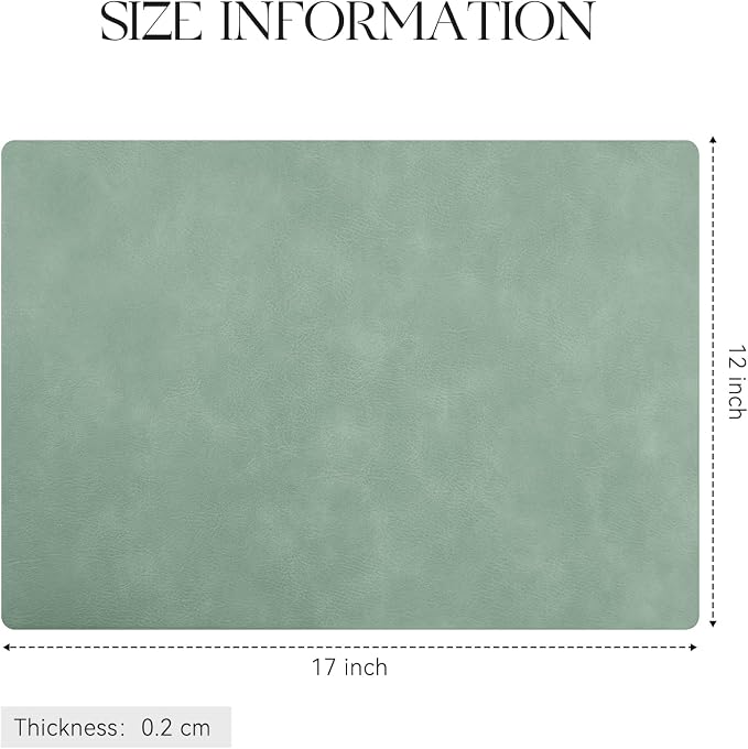 MOSAYT Vinyl Placemats Set of 6-12 X 17 Inch - Image 7