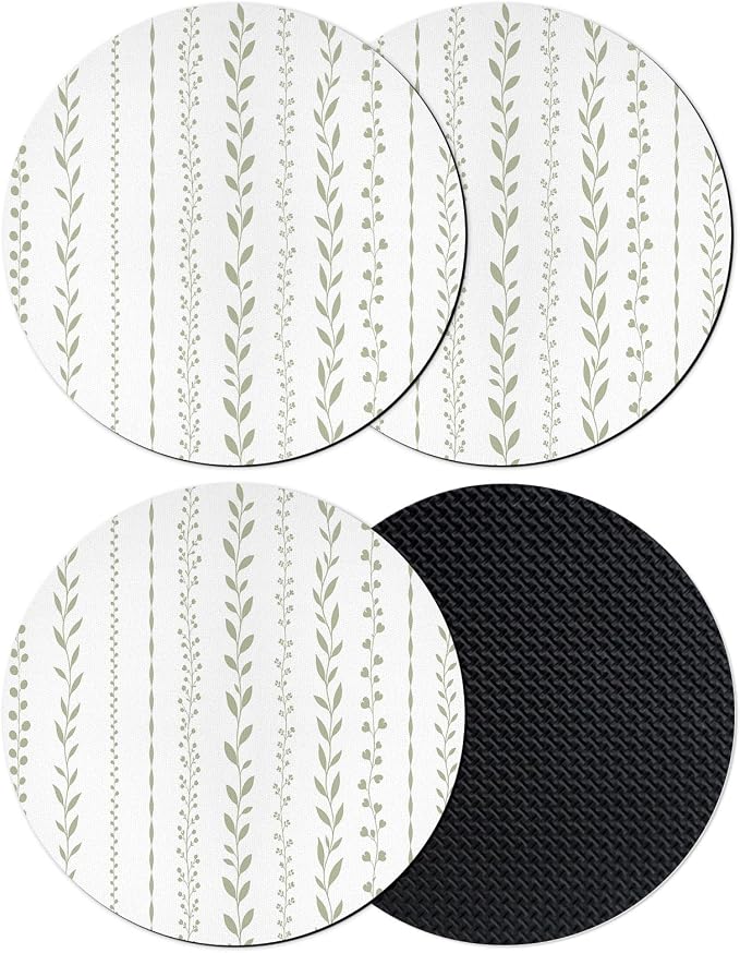 Spring Botanical Coasters Set of 4, Absorbent Coasters by Unknown