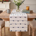 Artoid Mode Dark Blue Boho Farmhouse Cotton Woven Table Runner, Seasonal Summer by ArtoidMode