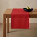 Solino Home 100% Pure Linen Dining Table Runner Red, Fete 14 x 108 in Long | by SolinoHome