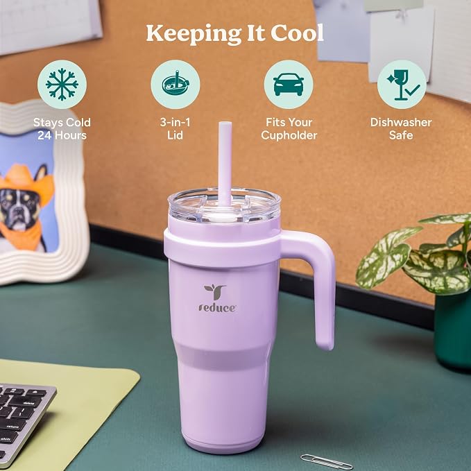 REDUCE 24oz Stainless Steel Tumbler w/Handle - Image 3