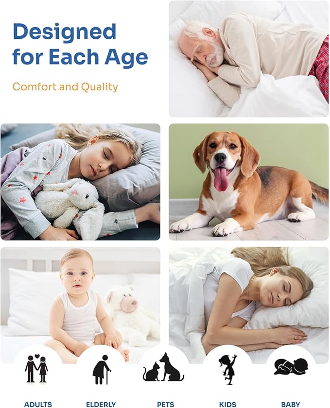 Washable Bed Pads 36" x 52" - 4 Pack, Blue, Waterproof Bed Pads for Incontinence, Bed Wetting Pads for Bed, Sofa, Floor, Resuable Underpads for Adults, Seniors, Pet