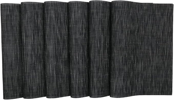 SHACOS Placemats Set of 8 Woven Vinyl Place Mats - Image 2