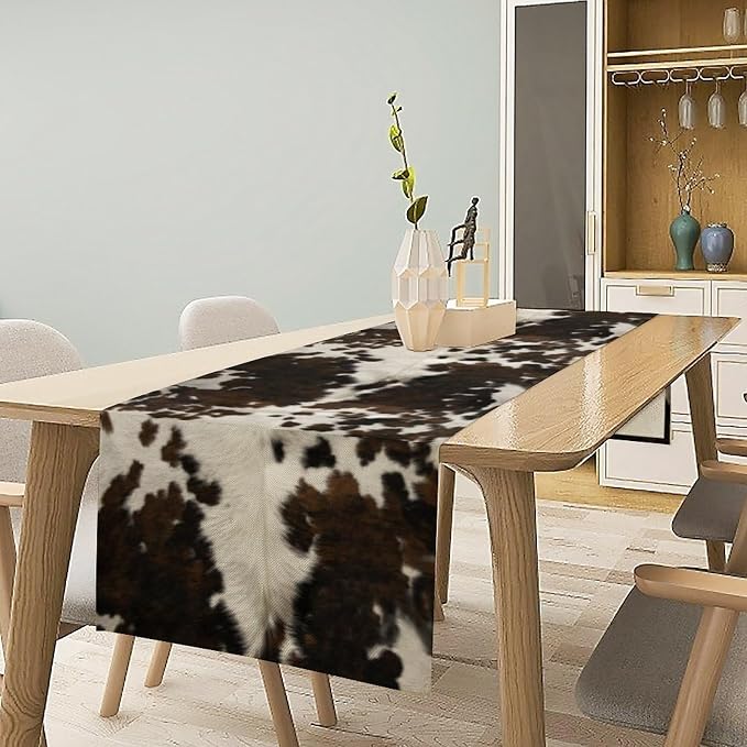 Cow Print Table Runner, 13x36 Inch - Image 2