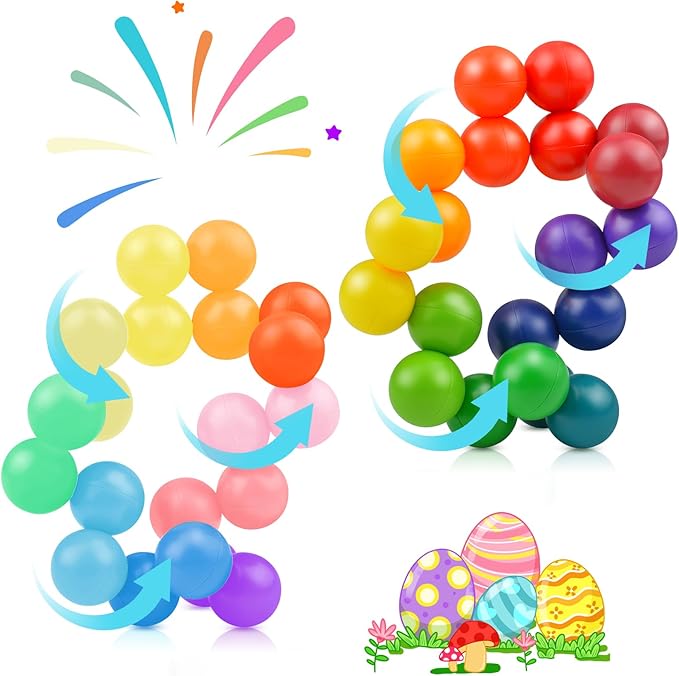 2PCS Sensory Fidget Toys for Adults Kids Teens, Easter Basket Egg Stuffers for Toddlers Boys Girls,Easter Present for Kids,Stress Balls ADHD Tools Autism Toys ,Travel Toys for Ages 5-7 8-13(I)