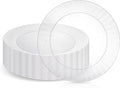 Party Essentials Deluxe Quality Hard Plastic 70 Count Round Party/Salad Plates by PartyEssentials