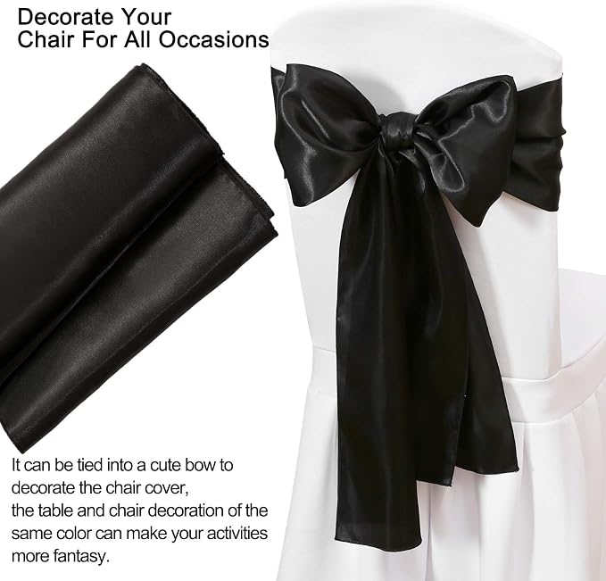 Black Table Runners 16 Pack 12x108 inch Silk Satin Smooth Fabric | Satin Table - Image 5