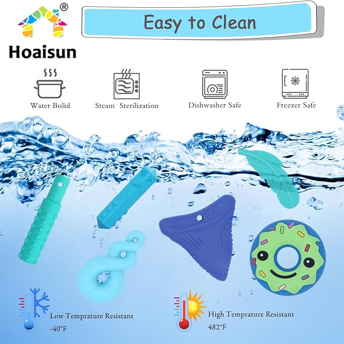 Chew Necklaces for Sensory Kids, 6 PCS Sensory Chew Necklaces for Boys Girls with ADHD, SPD, Autism, Chewing Needs, Silicone Chewy Necklaces Chew Toys for Adults Used for Reliving Anxiety and Stress