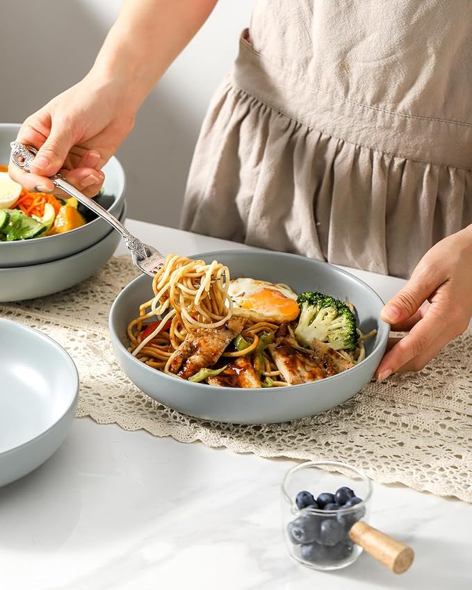 Pasta Bowl, 34oz Bowl Plate, Dinner Bowls, Ceramic Salad Bowl - Image 6