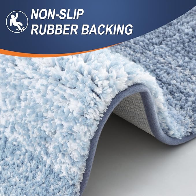 OLANLY Bathroom Runner Rugs Mat 44x24, Extra Soft Absorbent Microfiber Bath Rugs - Image 4