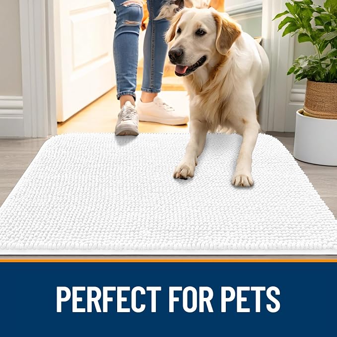 OLANLY Dog Door Mat for Muddy Paws 48x30, Absorbs Moisture and Dirt, Absorbent - Image 6
