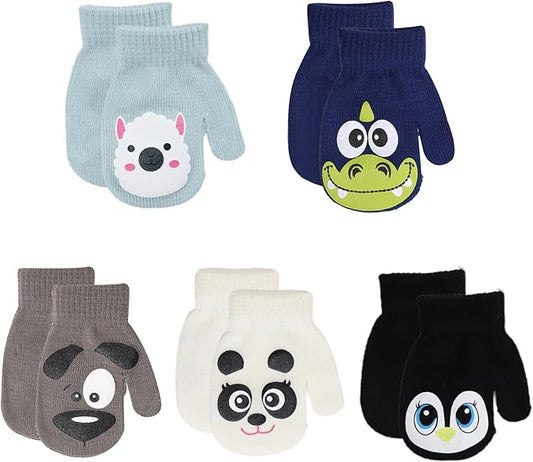 Baby Winter Mittens Toddler Stretch Knit Gloves Magic Warm Glove for Baby Boys Girls