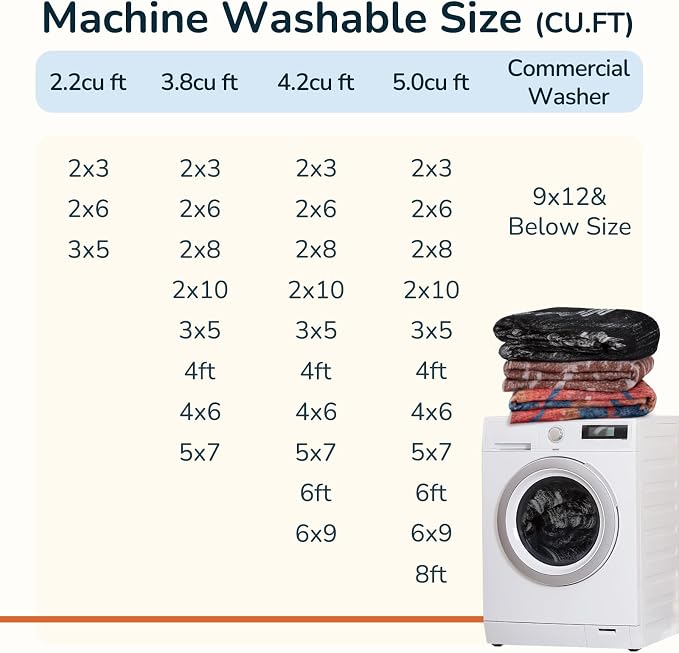 BESTSWEETIE Area Rug 9x12 Rug Machine Washable Non-Slip Low Pile Print Pattern - Image 4
