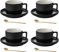8 Ounce Cappuccino Cups Set of 4, Latte Mugs by AYUCIAPremiumCeramic