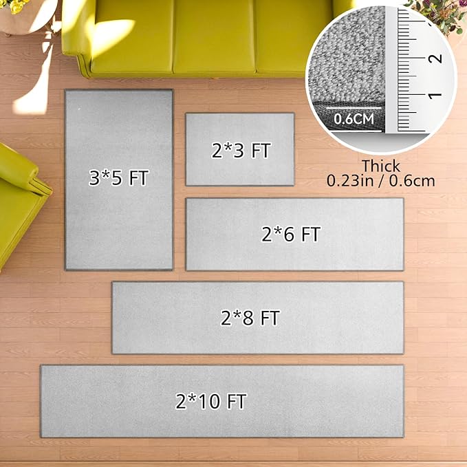 AREDO Door mat with Non Slip Rubber Backing, Washable Soft Floor Carpet - Image 2