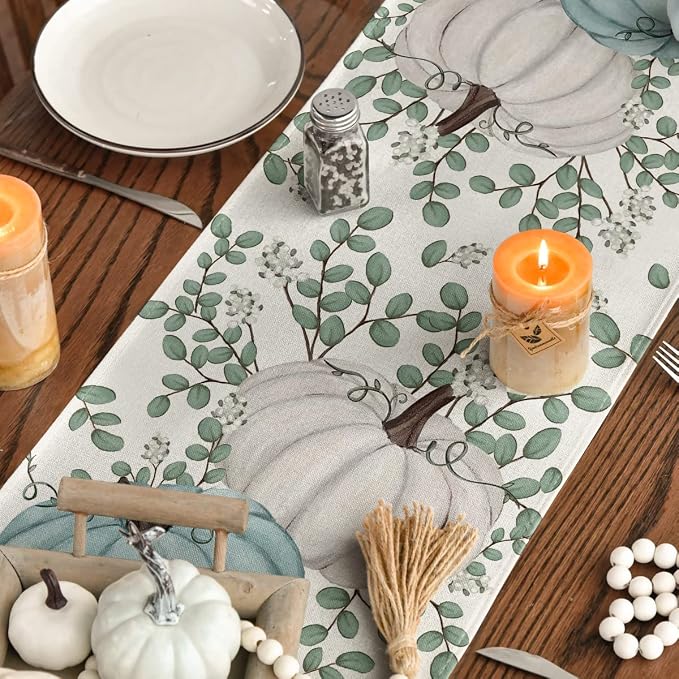 Artoid Mode 210 GSM Fall Table Runner 13x36 Inch Home Party Decor | Pumpkins - Image 7