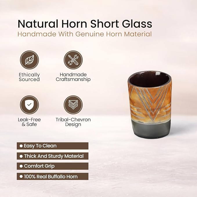 Handicrafts Home Viking Horn Shot Glasses Set of 12, Rustic Viking Drinkware - Image 2