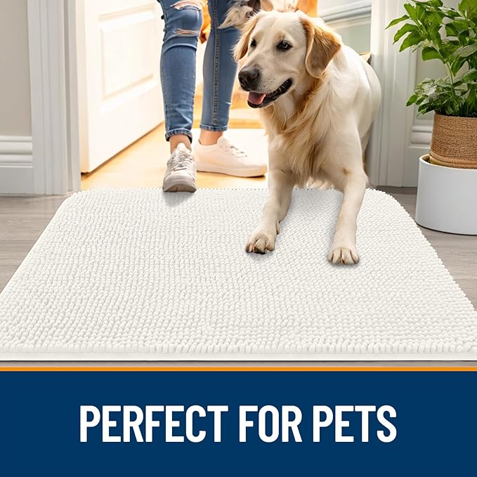 OLANLY Dog Door Mat for Muddy Paws 59x24, Absorbs Moisture and Dirt, Absorbent - Image 6