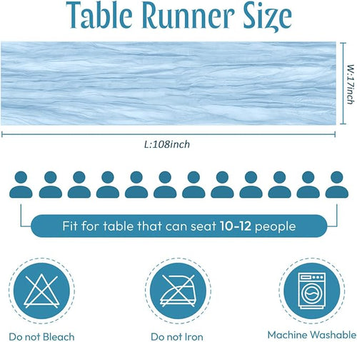 25 Pack Baby Blue Cheesecloth Table Runner 17 x 108 Inch Gauze Table Runner - Image 2