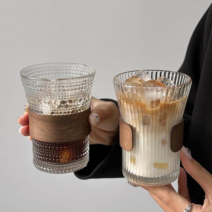 Glacier Glass Coffee Mug | 4-Pack 301-400ml | No Sleeve, Stylish Heat-Resistant - Image 5