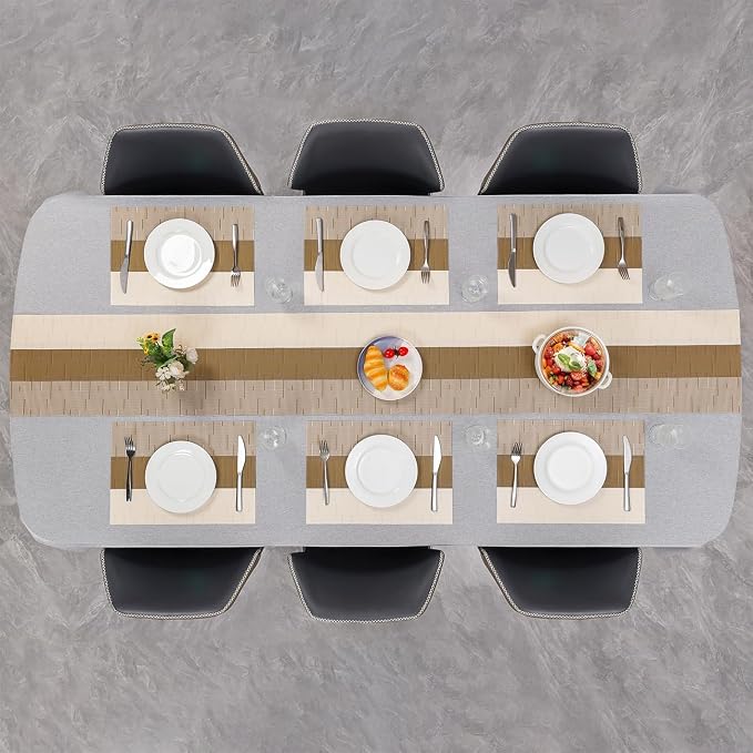 Placemats Set of 4, Vinyl Woven Heat-Resistant Place Mats | Washable Wipeable - Image 7