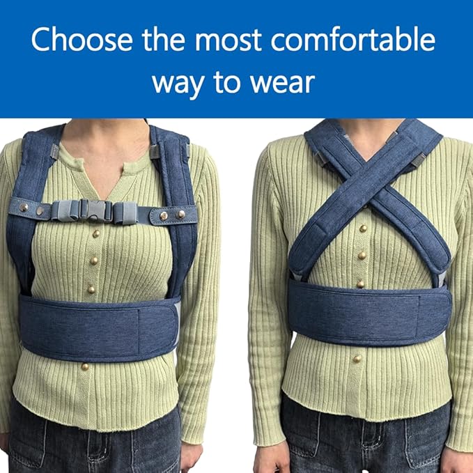 WoodyKnows Side-Sleeping Backpack, New Version with Touch Fastener Tape & Chest Strap, Sleep Position Trainer, Alleviates Snoring Caused by Throat Issues (Small)