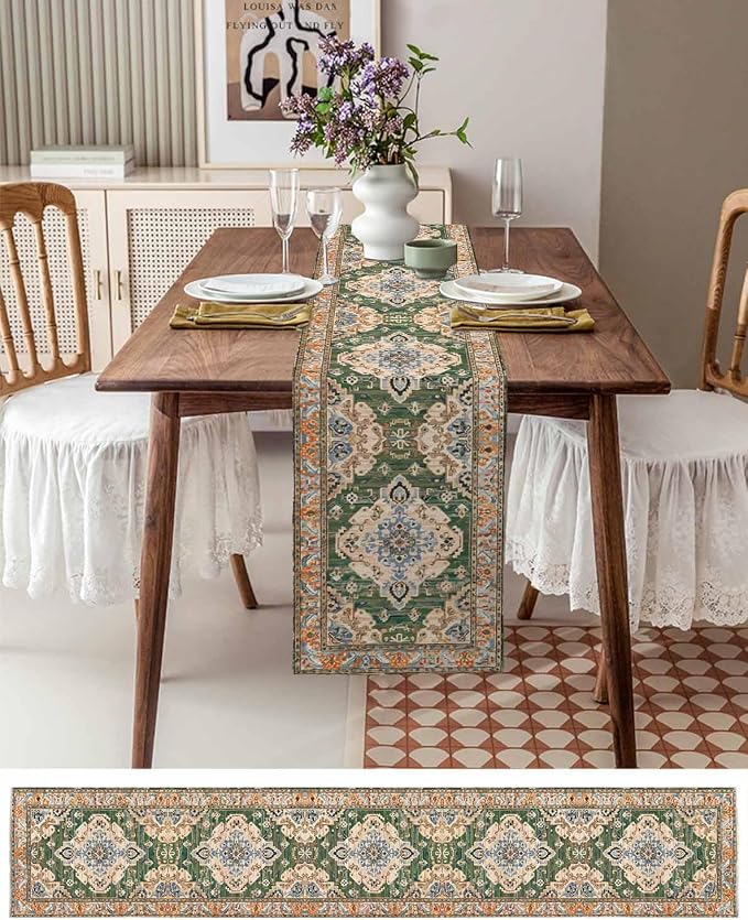 Boho Table Runners 48 Inches Long, Vintage Western Kitchen Dining Tables - Image 6