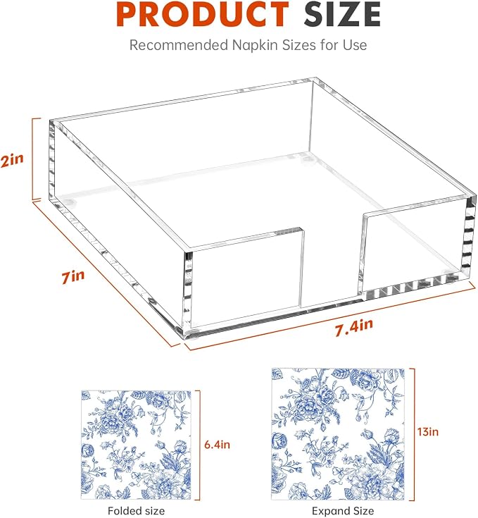 Kordory Acrylic Counter Napkin Holder - Image 2