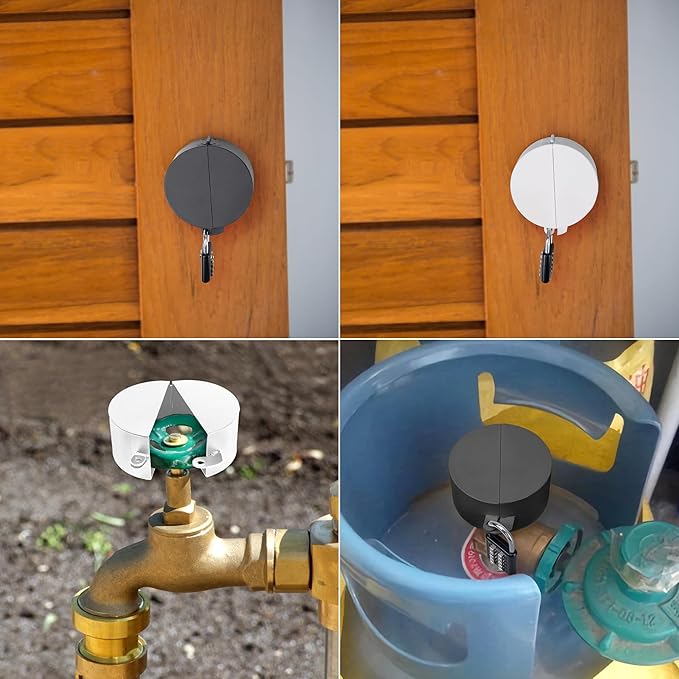 Door Knob Lockout DevicePadlock, Handle Lock Cover for Dementia/Child Safety, Faucet & Spigot LockWhite