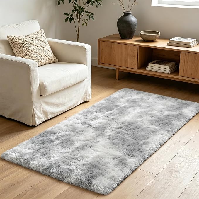 Shag Runner Rug for Bedroom Living Room 3x7 Upgrade Non-Slip Fluffy Soft - Image 7
